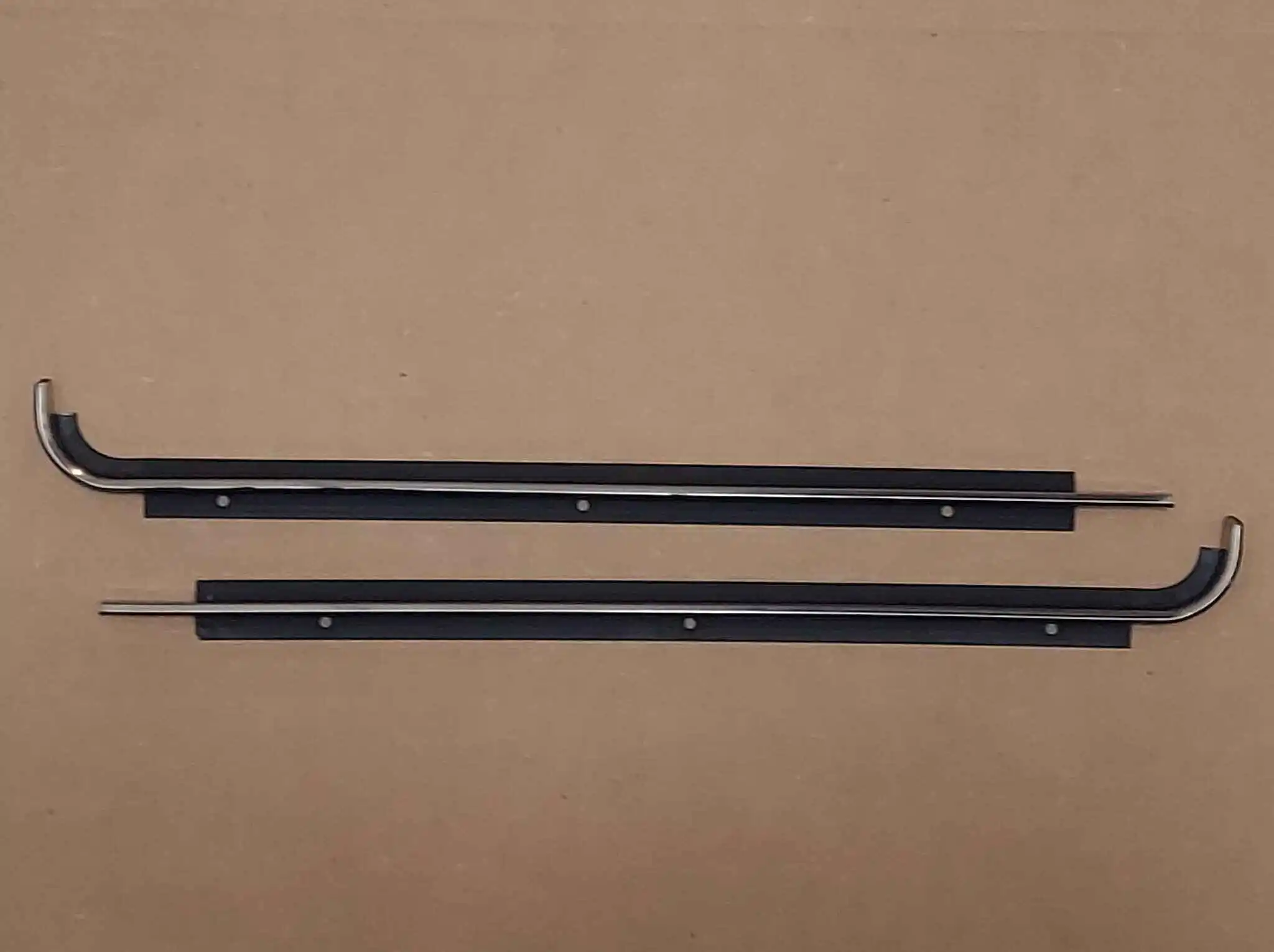 1978-1980 Monte Carlo Quarter Window Lower Horizontal Seal Set with 1/4" inch stainless steel bead