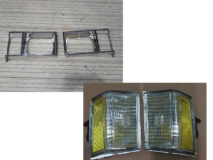 1978 Monte Carlo Front Signal Light Set and Headlamp Bezel Set Combo
